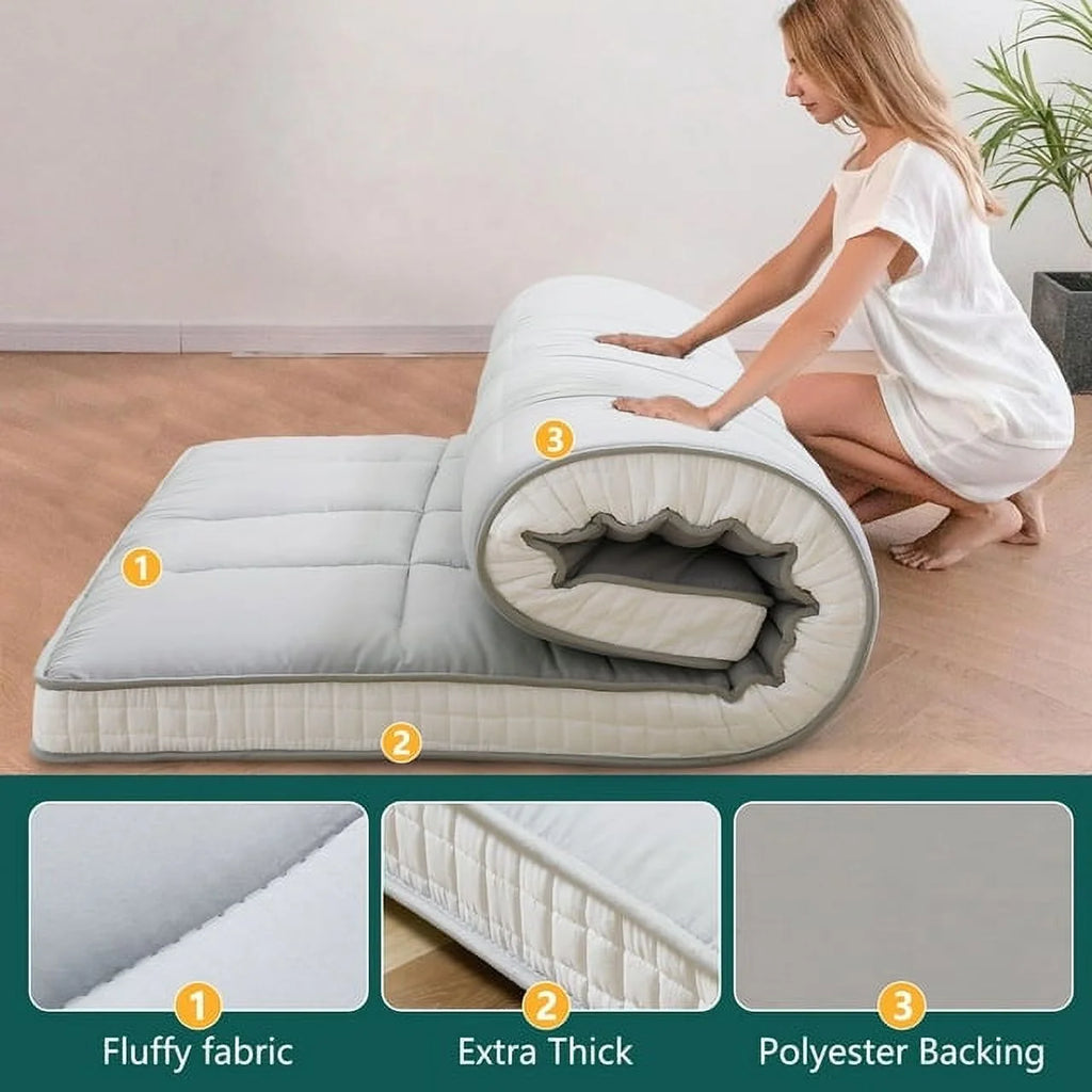Japanese Floor Mattress Futon Mattress Grey Full P5579