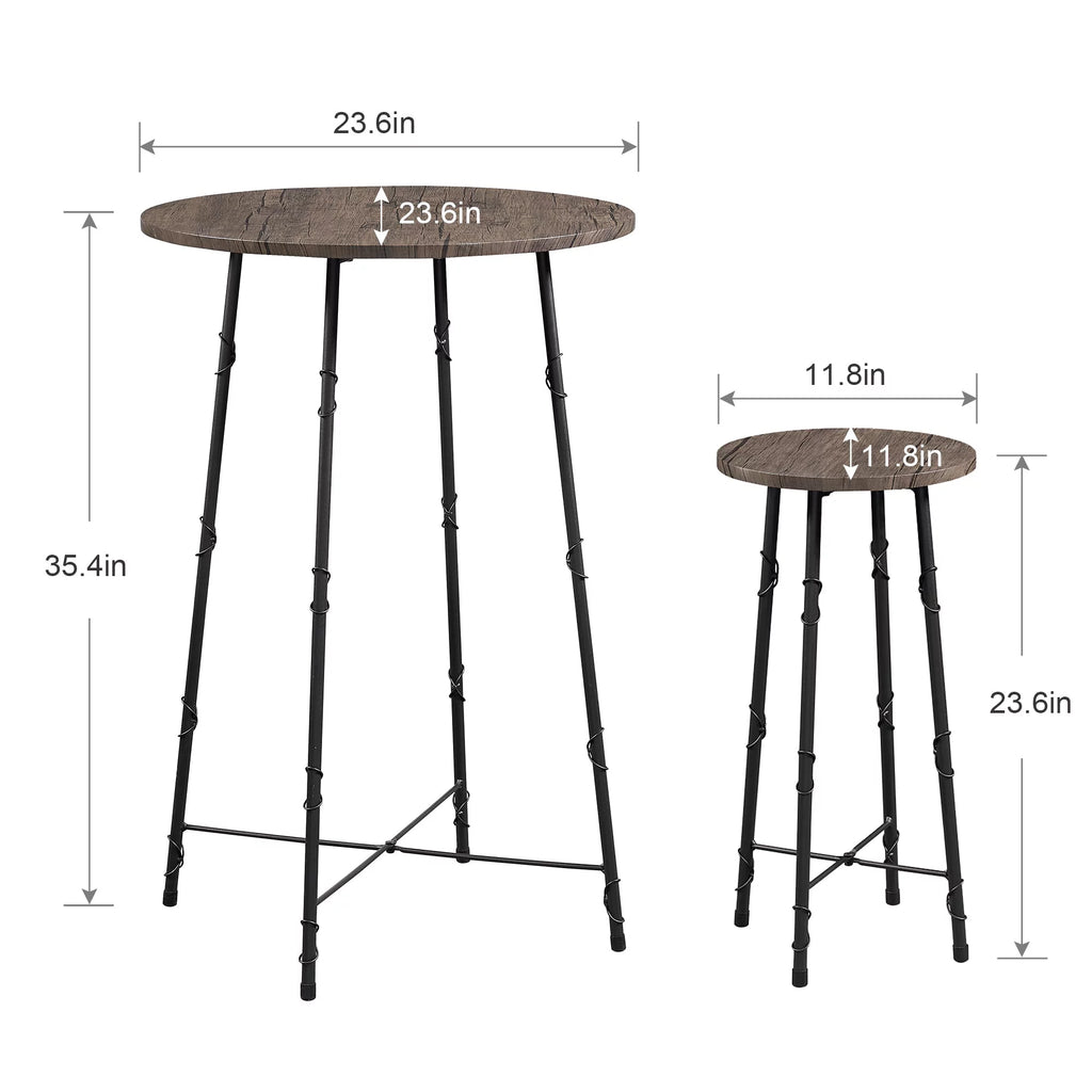 3-Piece Bar Table Set with 2 Stools K216
