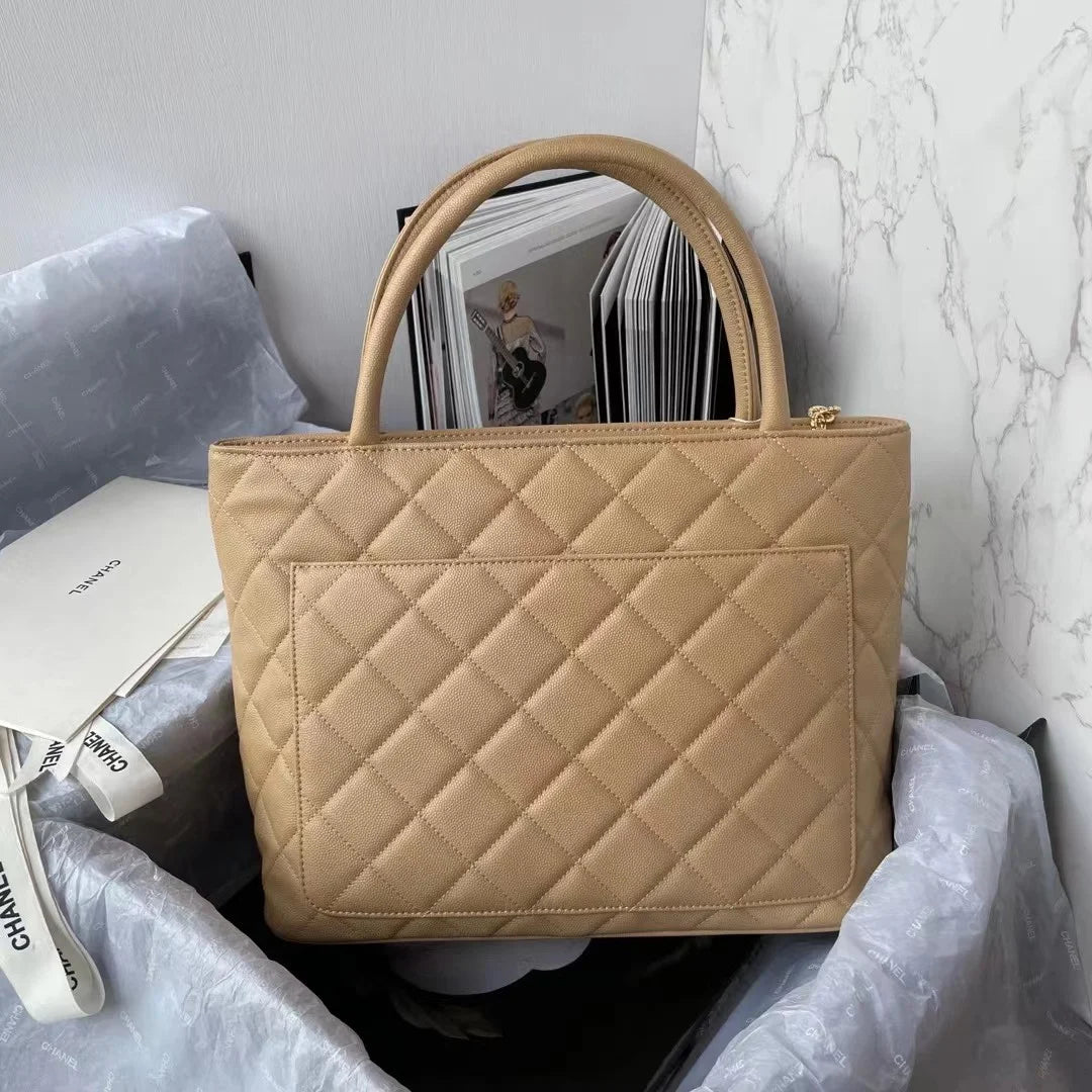 Beige Tote Shoulder Bag S8109