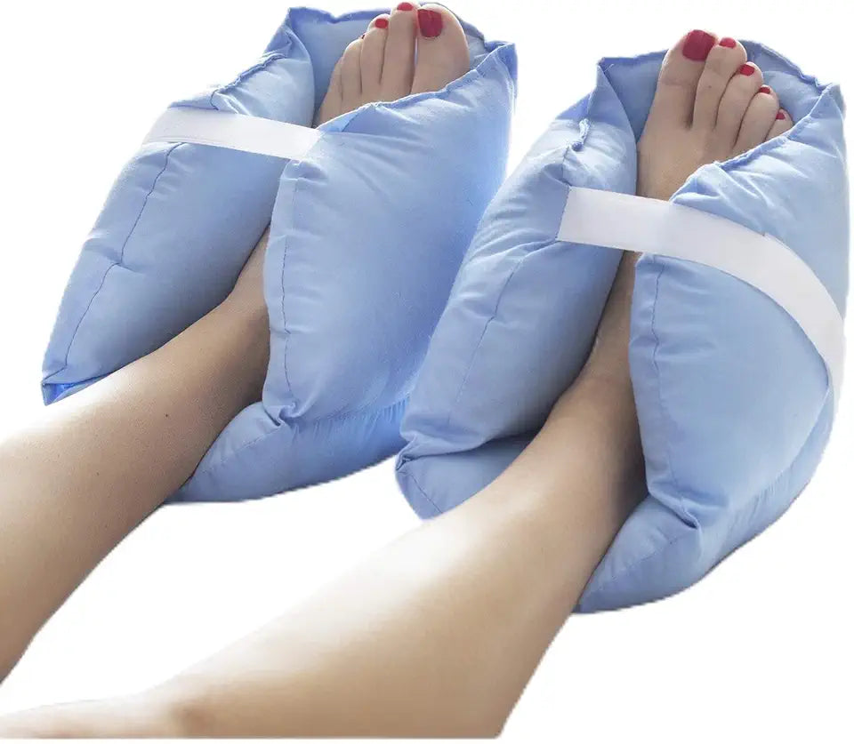 Heel Cushion Protector Pillow, Adjustable, Blue, White, Set of 2 C2901