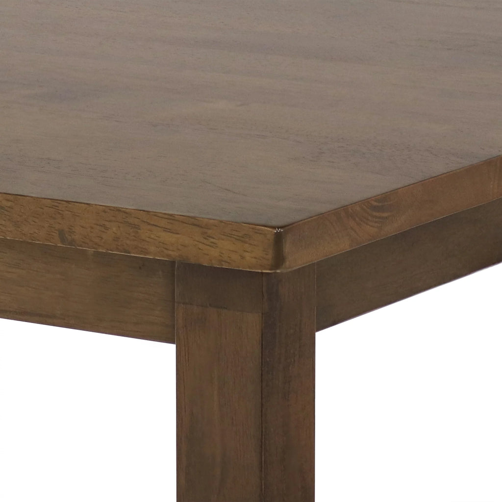 Counter-Height Wooden Dining Table Weathered Oak Finish J677