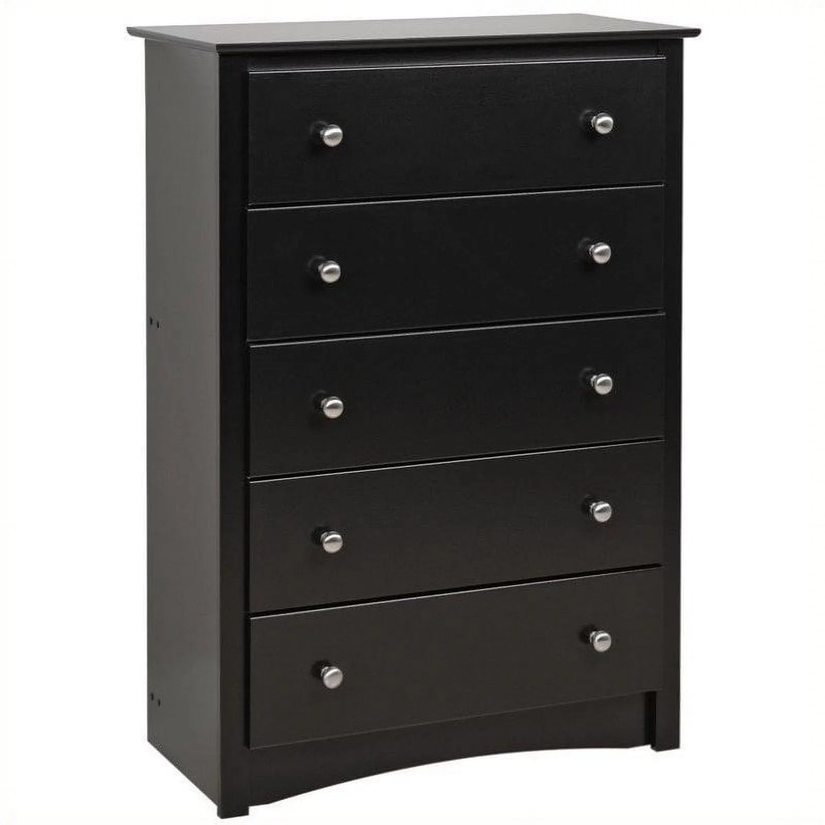 5 Drawer Wood Chest in Black M99526
