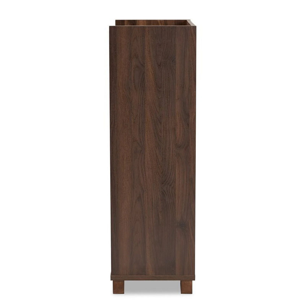 Walnut Brown Finished Wood Wine Storage Cabinet P361979