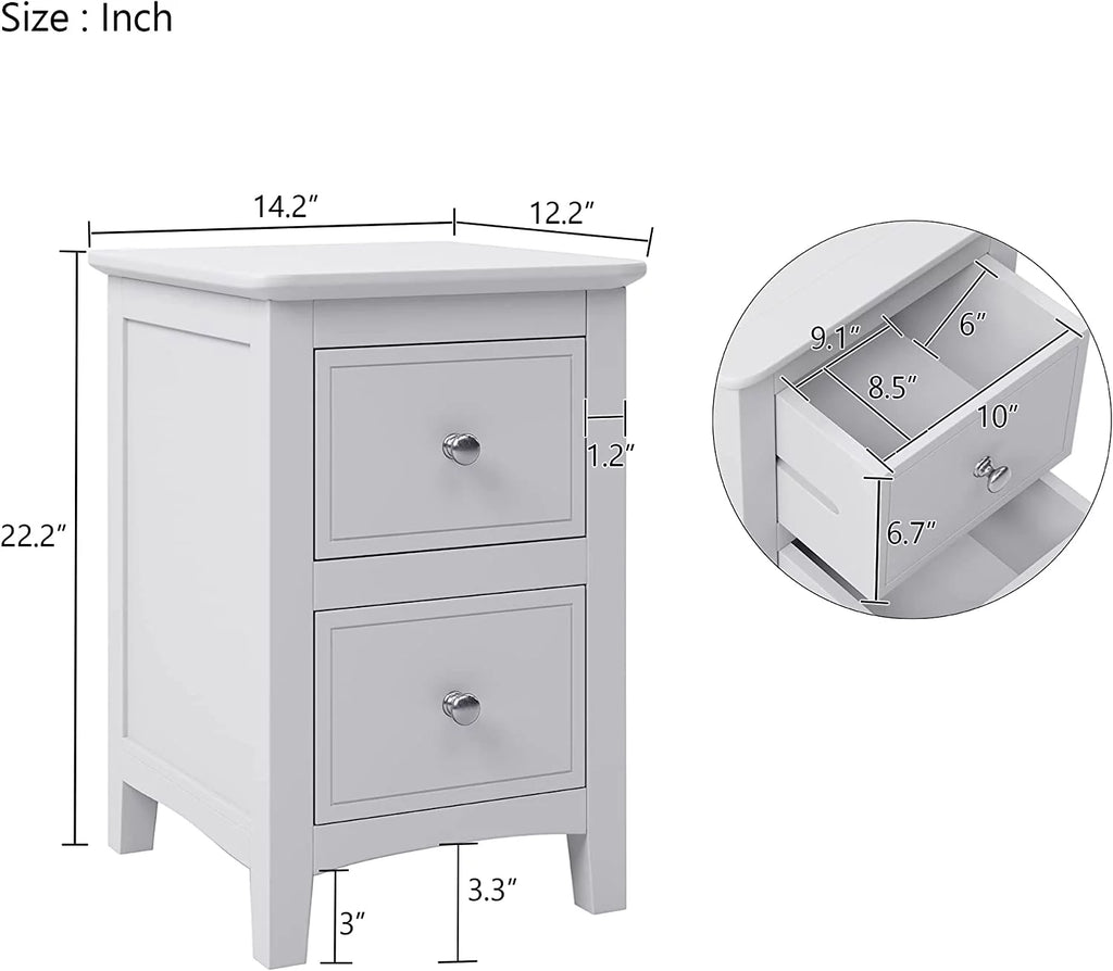 White 3 Piece Wood Bedroom Set with Full Size Bed Y942105