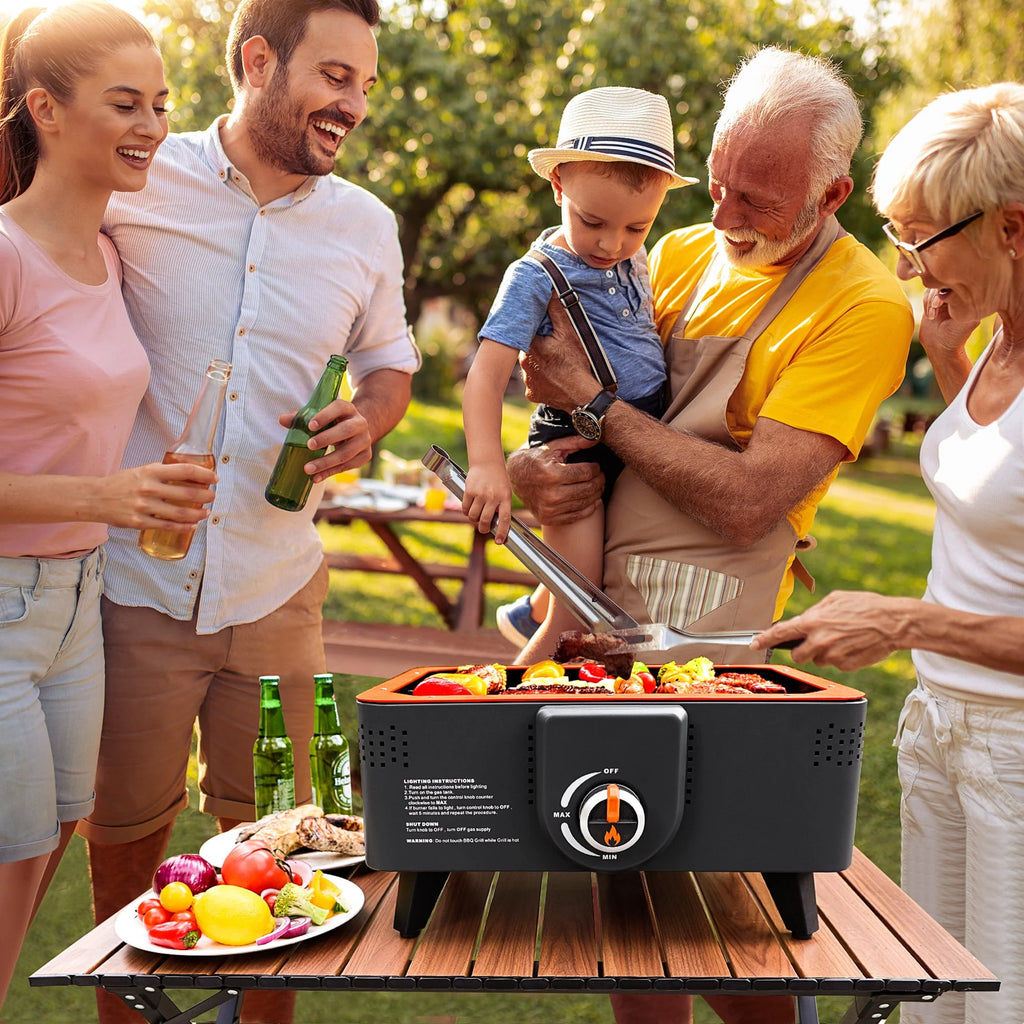 Portable Propane Grill with Gas Regulator & Adaptor B506