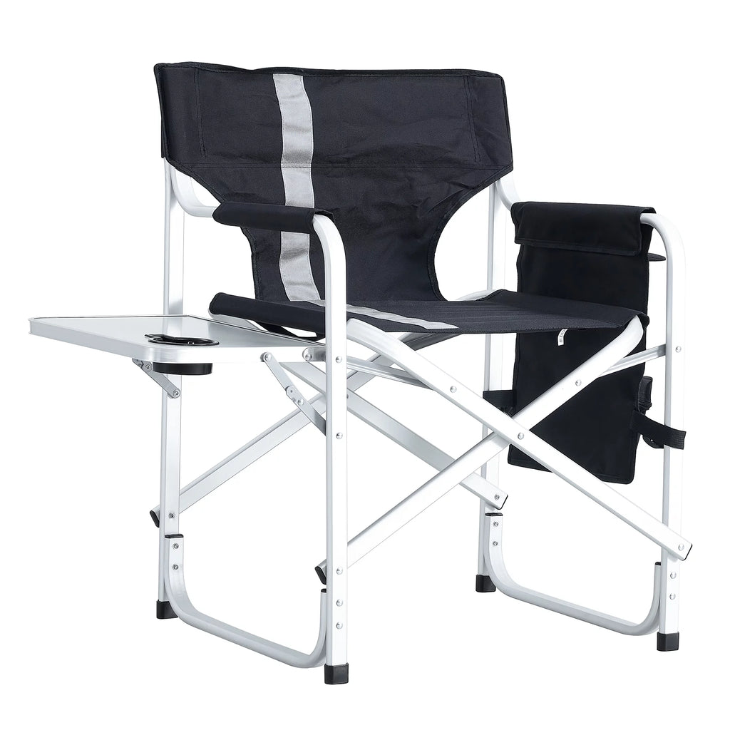 2-piece Padded Folding Oversized Chair with Side Table and Storage Pockets I326686