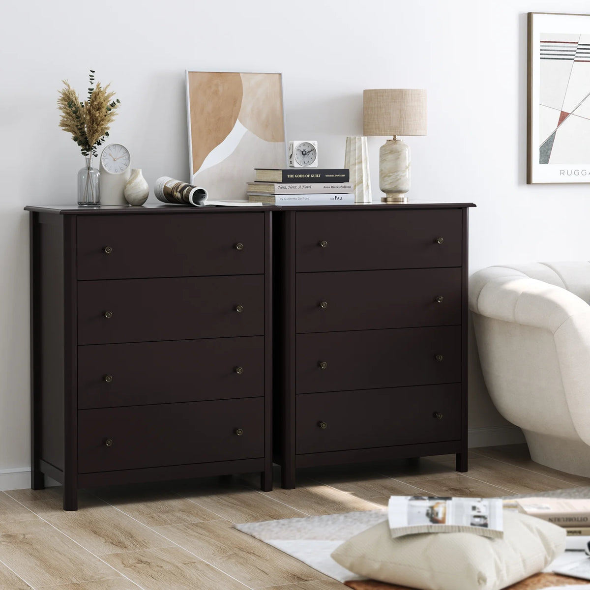 White 4 Drawer Dresser K423