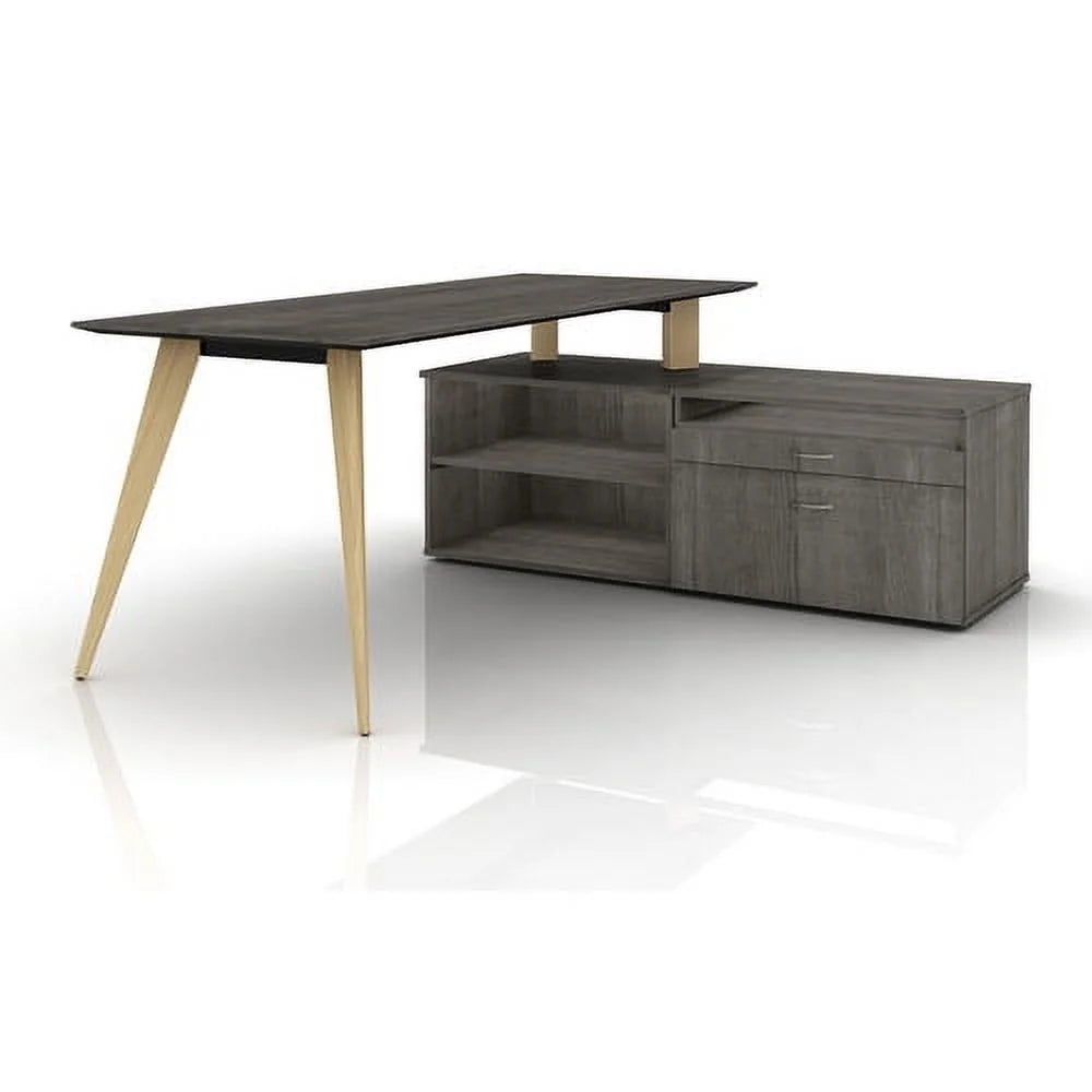 Charcoal Laminate 2 Drawer Credenza I256