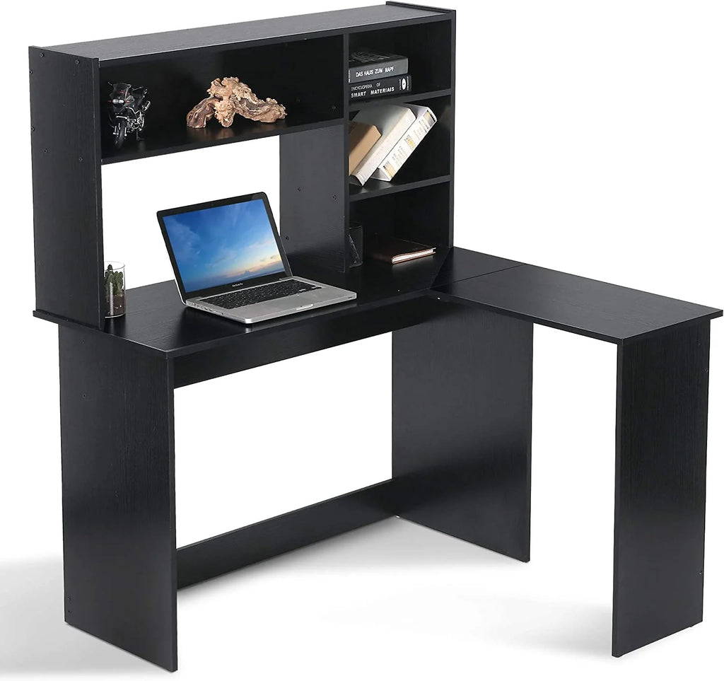 L Shaped Computer Desk with Hutch K960