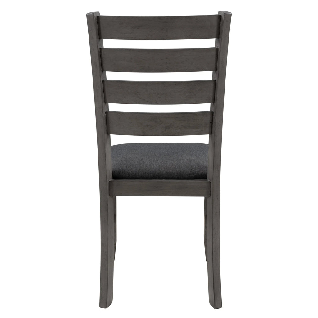 Rustic Wood Dining Table and Chairs Set of 6 Gray P509615