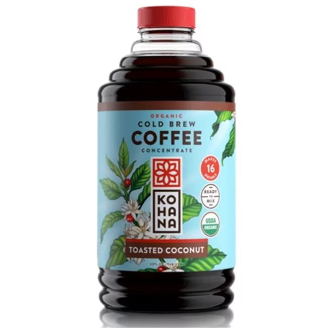 Cold Brew Concentrate Toasted Coconut Coffee 32 oz Pack of 6 C6202