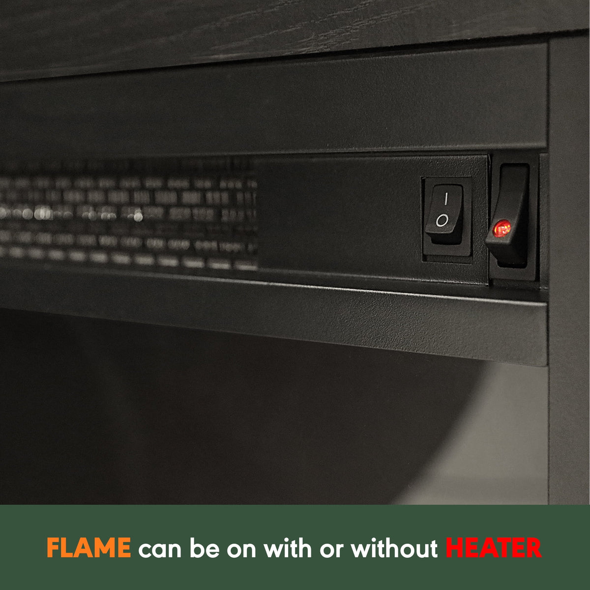 Corner Fireplace TV Stand with Metal Leg for TV up to 55 Inches K198