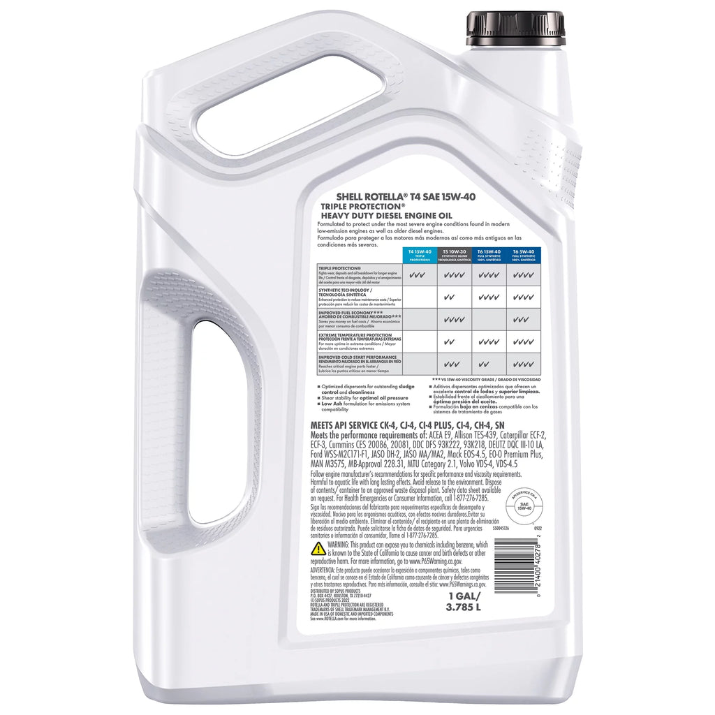 15W-40 Diesel Motor Oil, 3 Gallon N192646