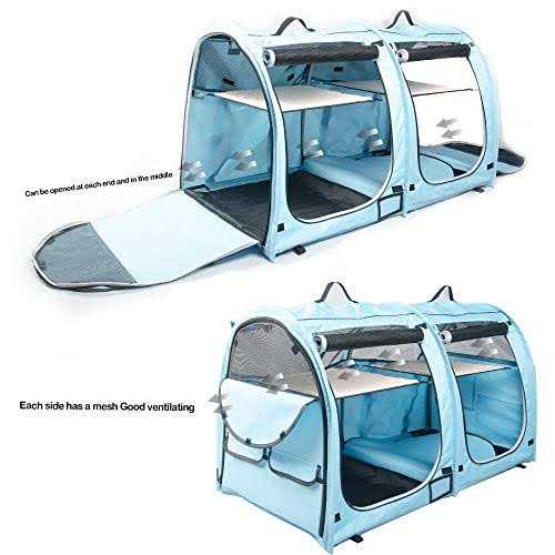 Portable Twin Compartment Cat Cage T755