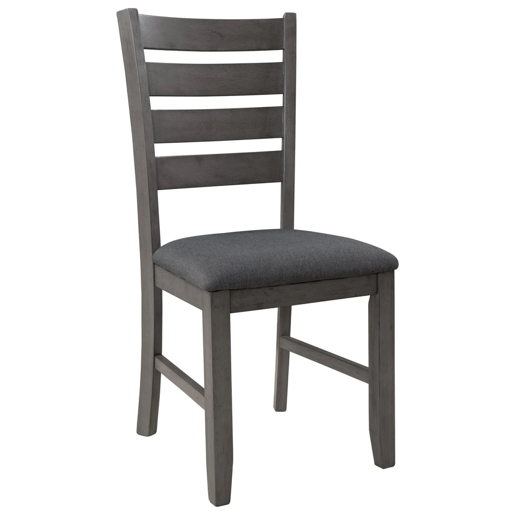 Rustic Wood Dining Table and Chairs Set of 6 Gray P509615
