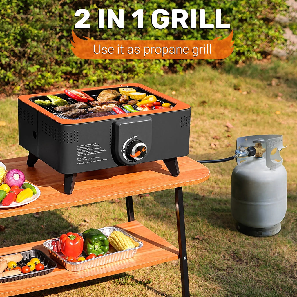 Portable Propane Grill with Gas Regulator & Adaptor B506