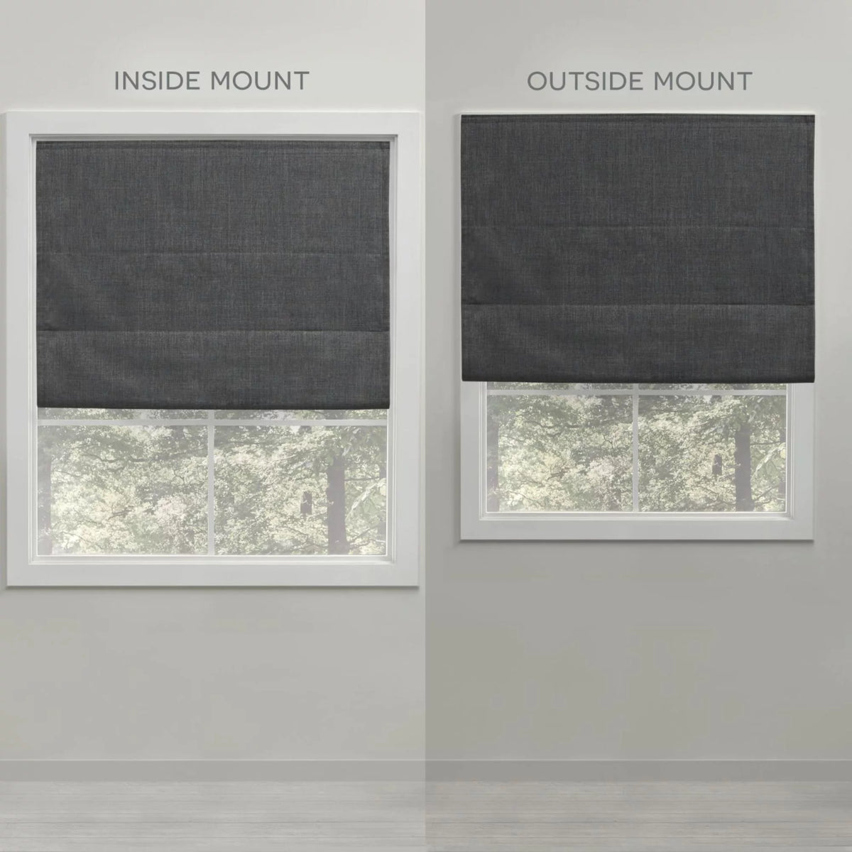White Blackout Roman Shade N510