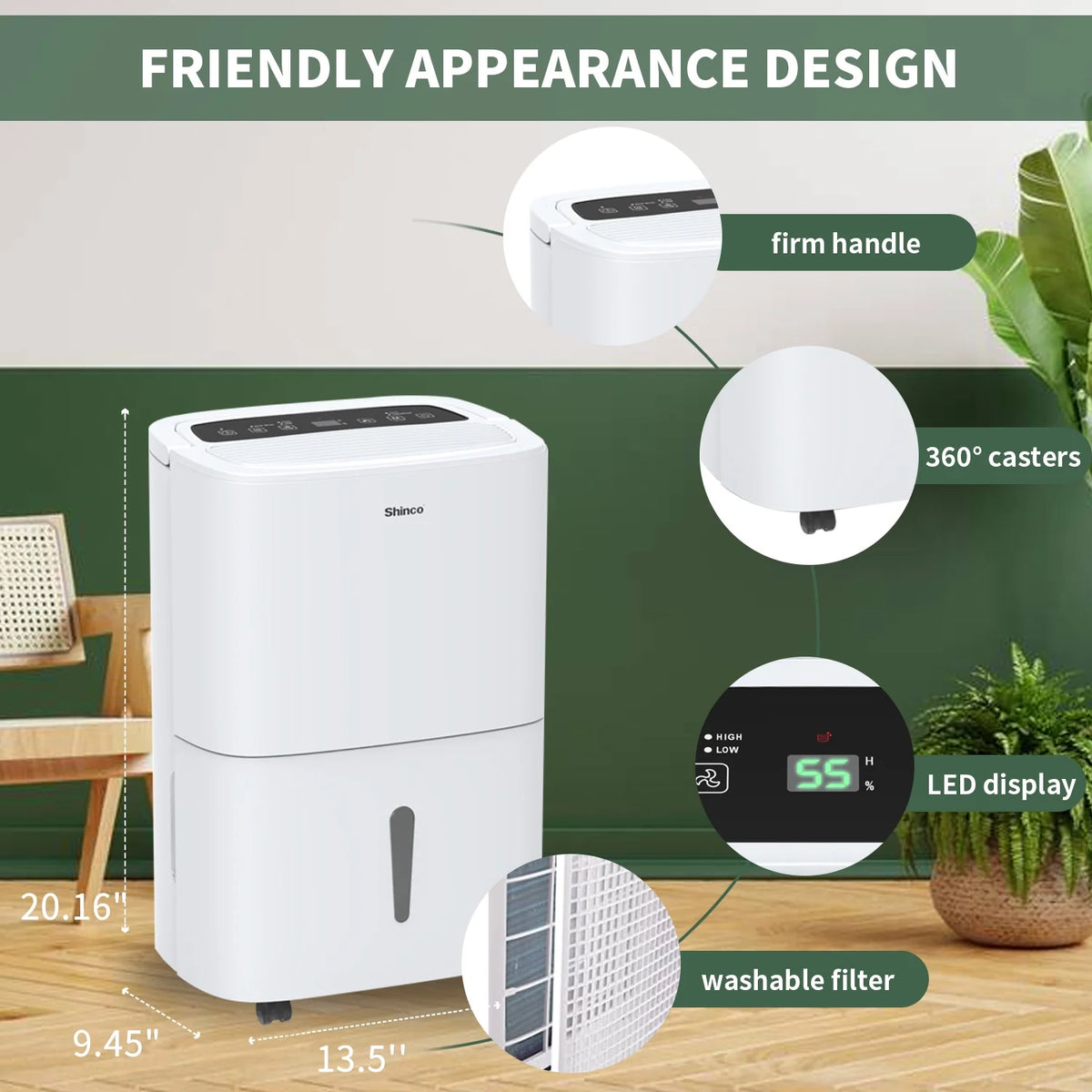120-Pint Dehumidifier with Drain Hose W7655