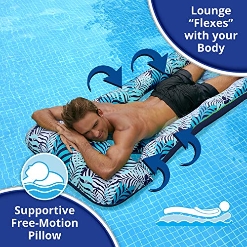 Inflatable Pool Float Lounge with Headrest and Footrest B859150