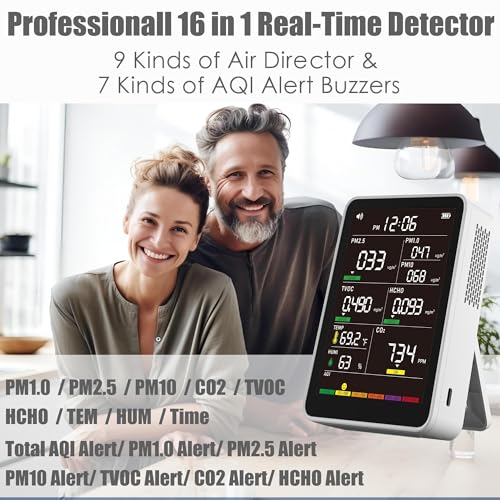 Indoor Air Quality Monitor with AQI Beep Alarms Z6942