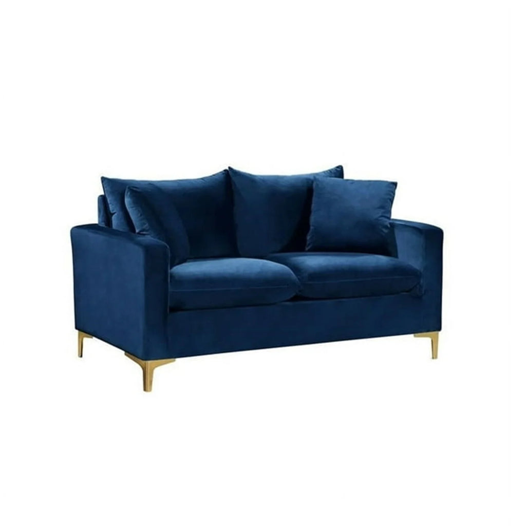 Navy Velvet Loveseat B1532