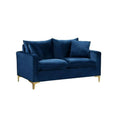 Navy Velvet Loveseat B1532