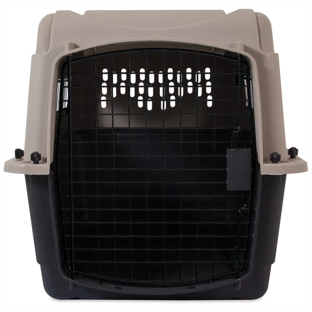 Plastic Travel Dog Kennel 28" Taupe/Black T2317