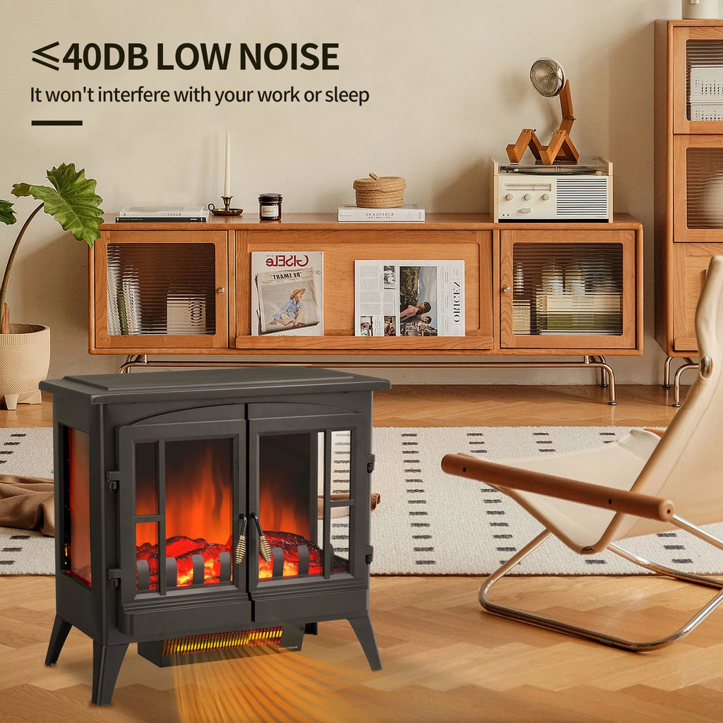 Electric Fireplace Stove, Freestanding, Portable, Thermostat, 1000W/1500W (23 Inch) A284985