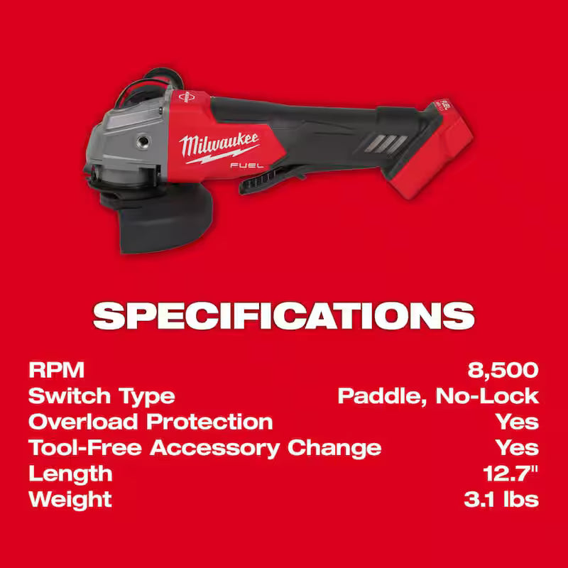 18V Lithium-Ion Brushless Cordless 4-1/2 in./5 in. Grinder and Starter Kit with 5.0 Ah Battery and Charger I71830