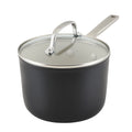 Hard Anodized Ceramic Nonstick Sauce Pan with Lid, 3qt, Matte Black I2808