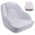 White Pontoon Boat Bucket Seat with Cover O7817