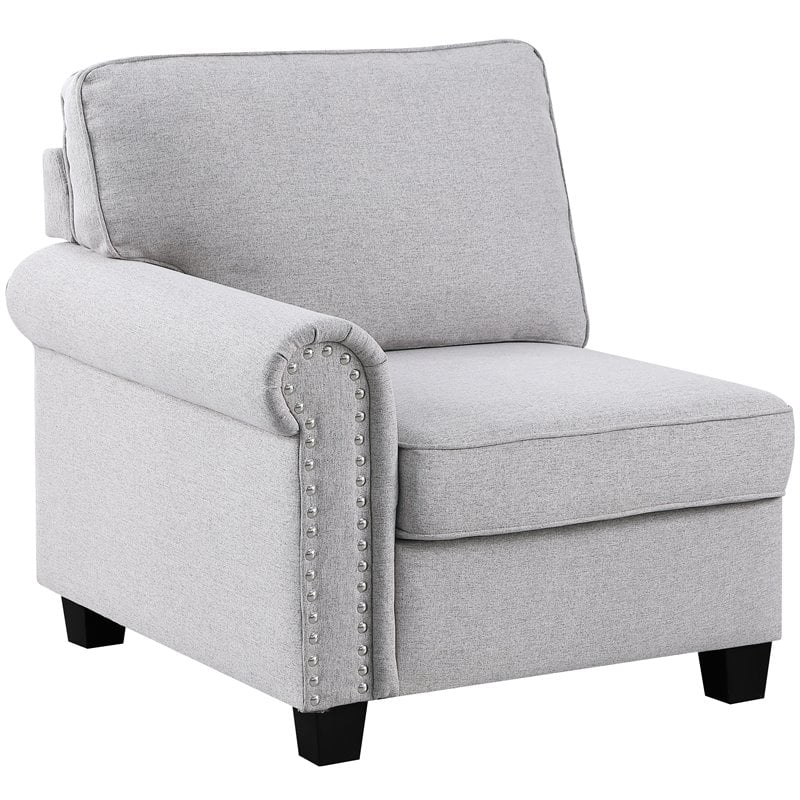 Light Gray Fabric U-Shaped Sectional Sofa N629529