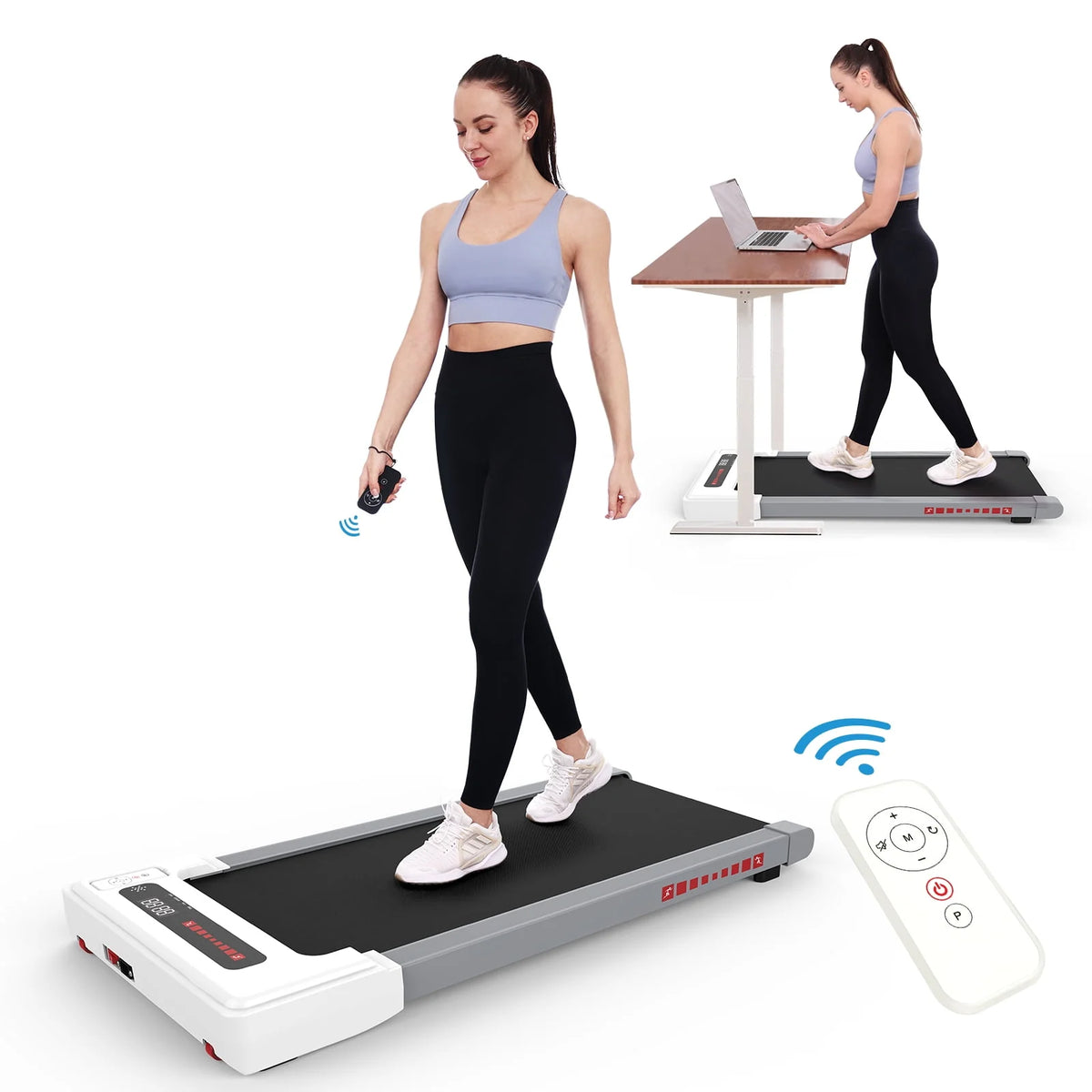 White 2.25HP Portable Mini Treadmill G381181