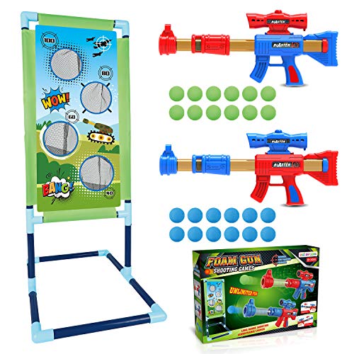 Shooting Game Toy with Standing Shooting Target, 24 Foam Balls X78105