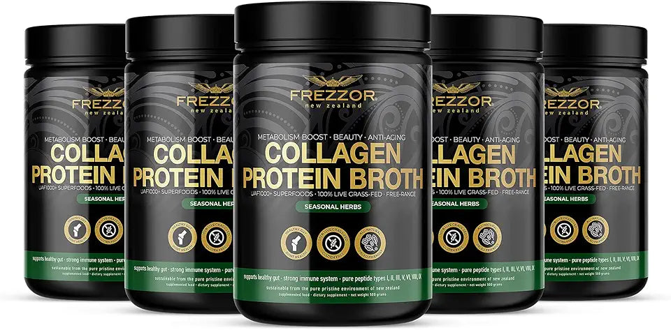 Grass-Fed Collagen Protein Bone Broth Peptides 3000g 5 Jars J82426