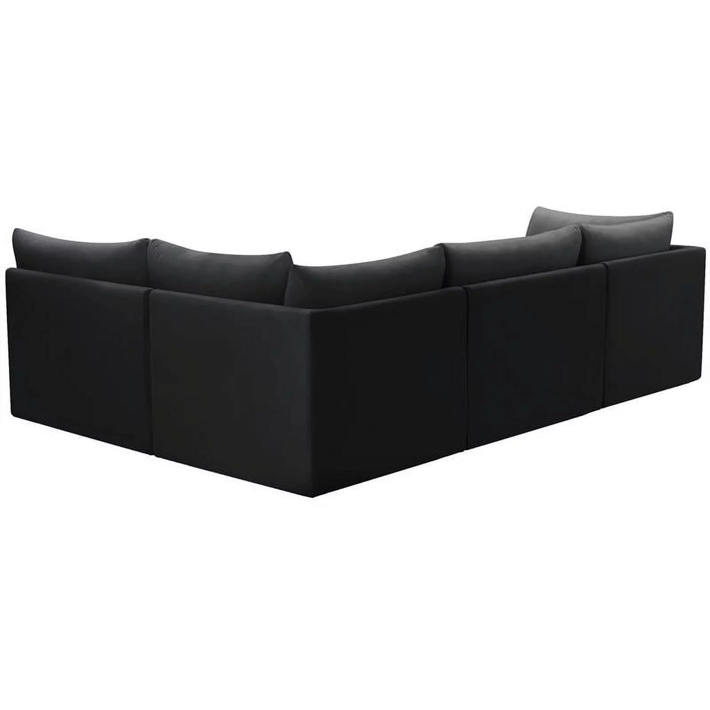 Black Velvet Modular Sectional I503