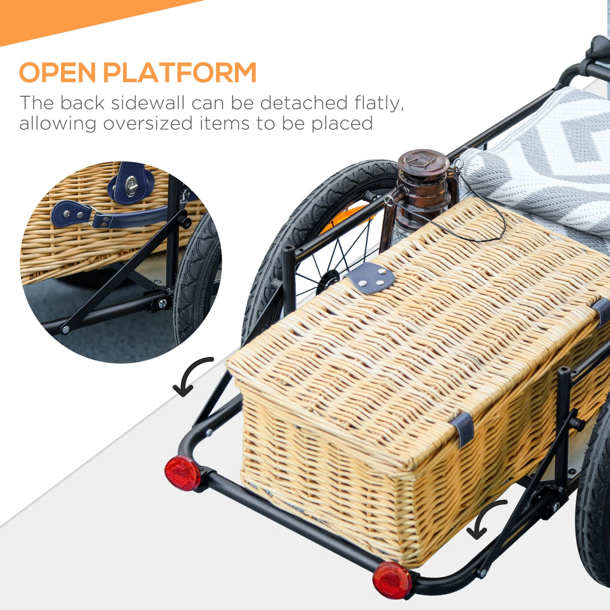 Bike Trailer Wagon with Storage Box E4547