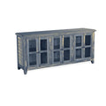 70" Ocean Blue Mahogany Wood TV Console O4628