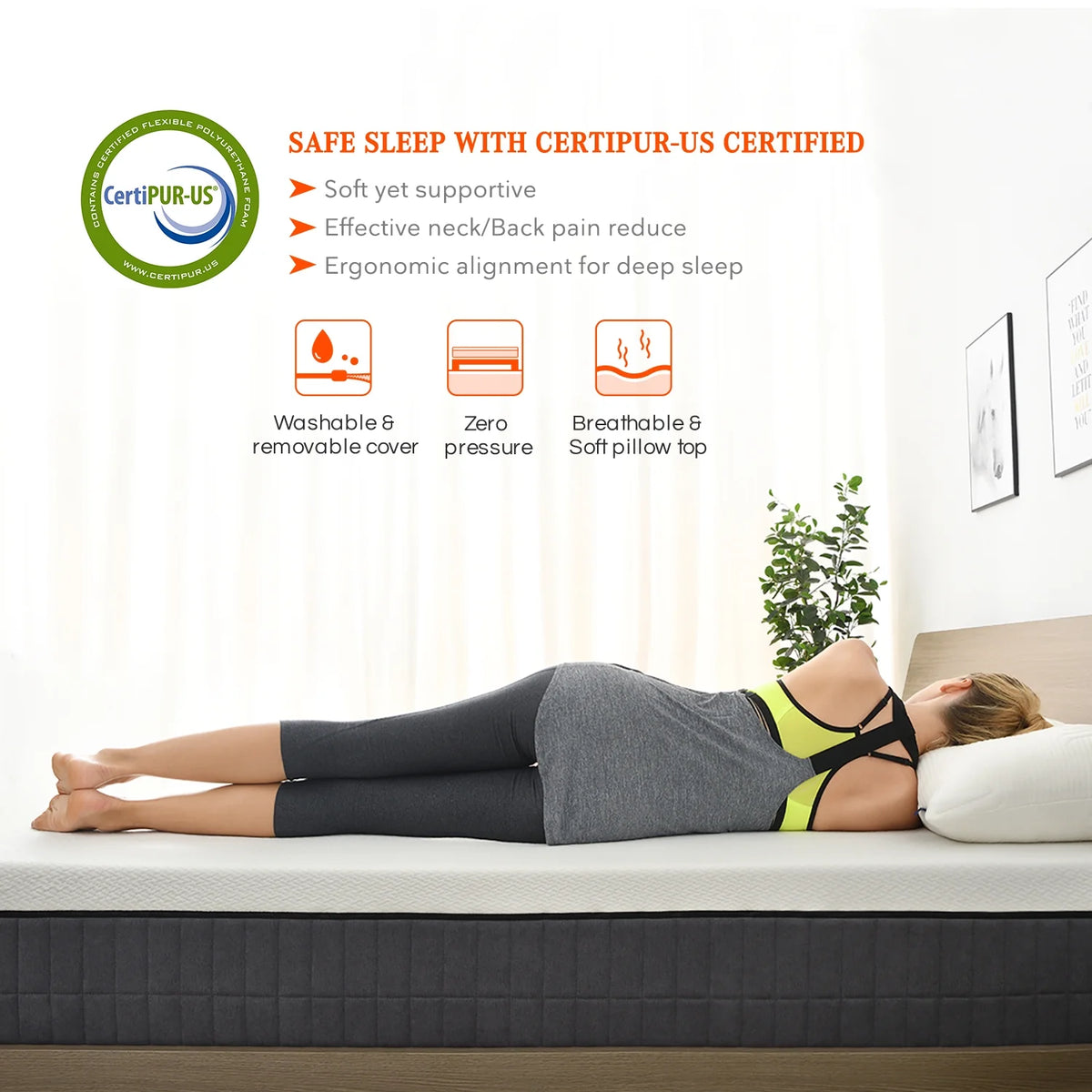 12 inch Gel Memory Foam Mattress V326657