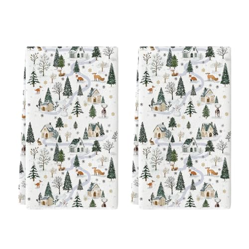 Christmas Kitchen Dish Towels 18x26 Inch Set of 2 T3484