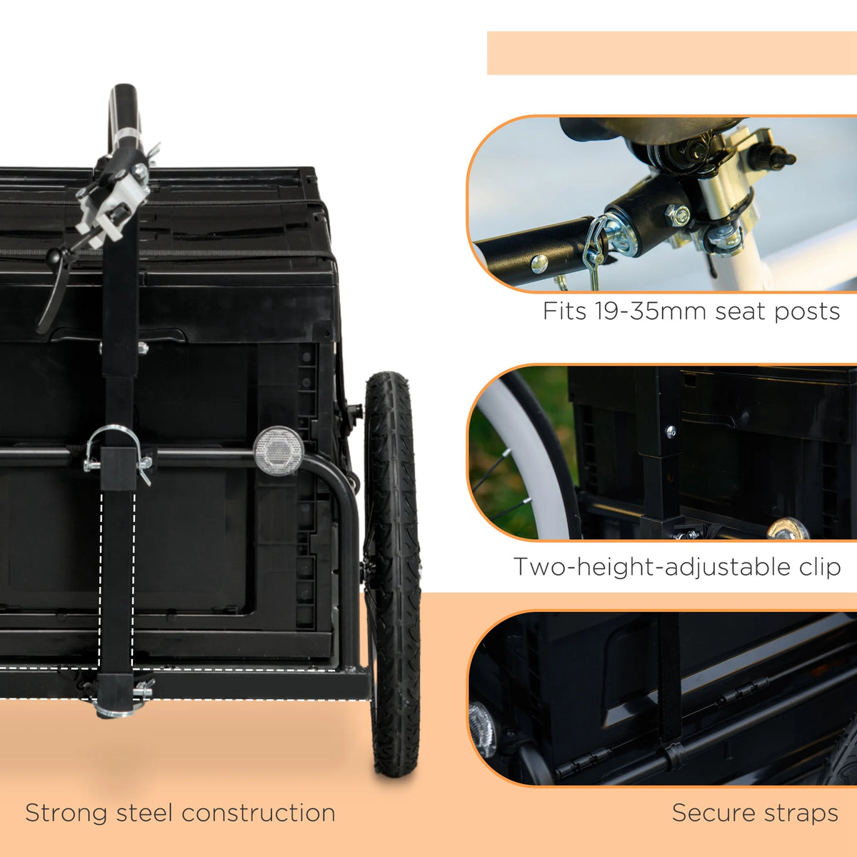 Bike Trailer Wagon with Storage Box E4547