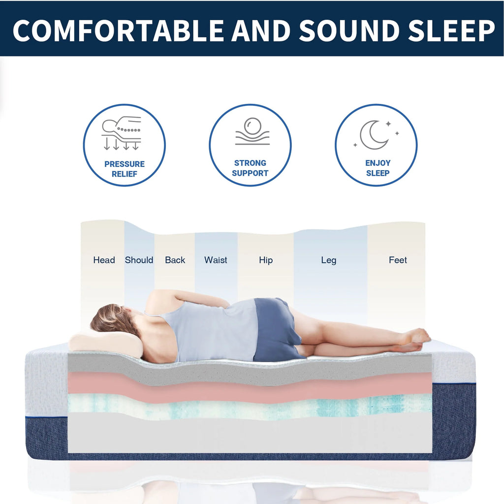Twin XL Size Memory Foam Mattress F3020