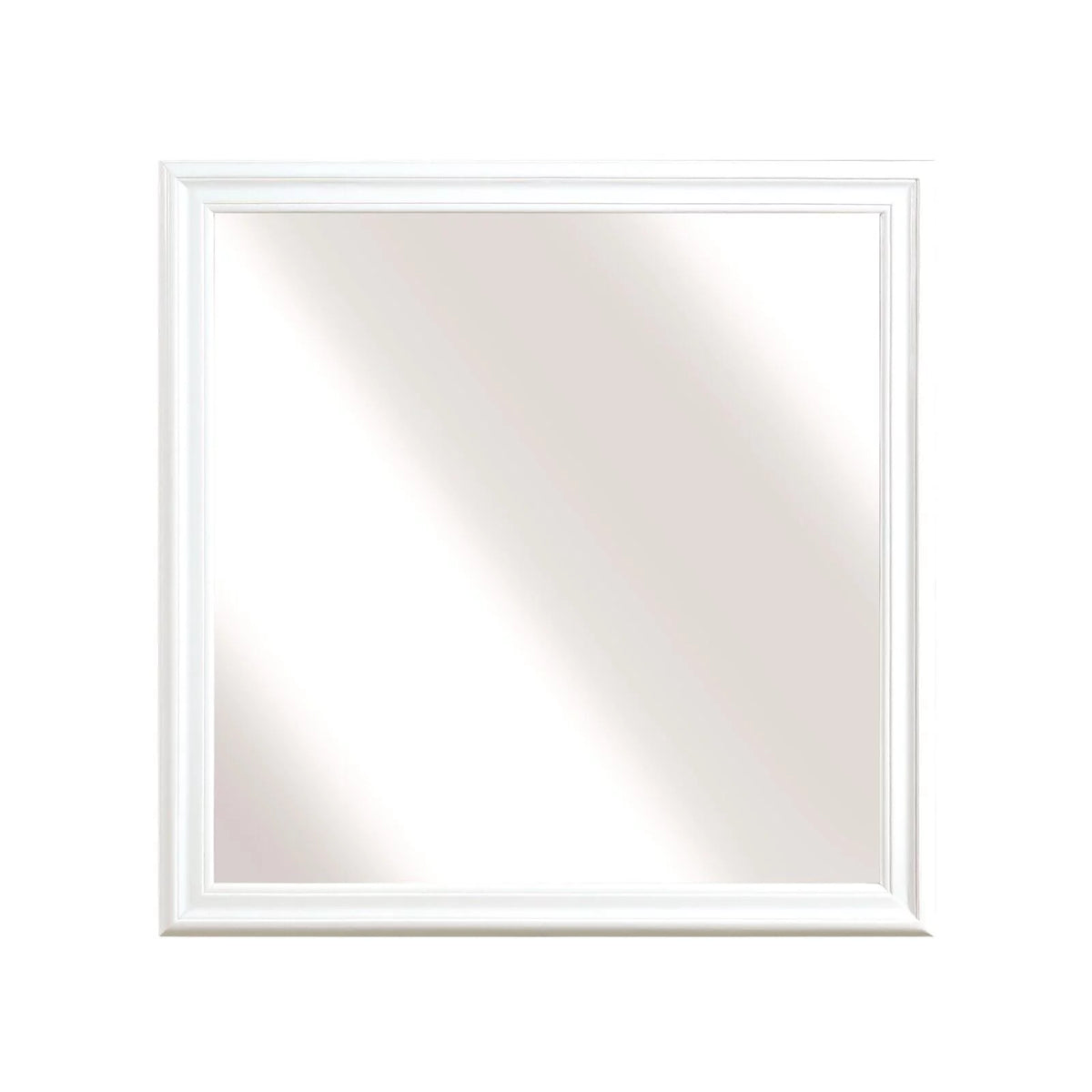 White 4pc Bedroom Set with Bed Nightstand Dresser Mirror X33672