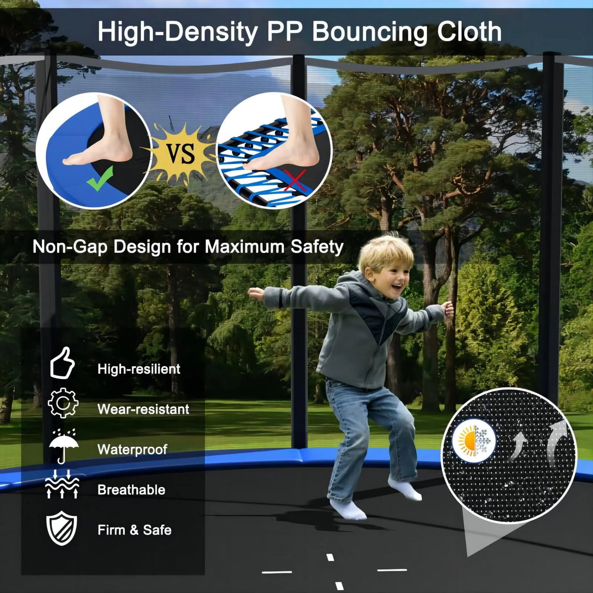 10ft Trampoline with Enclosure Net and Ladder P257821
