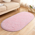 Pink Velvet Shaggy Area Rug 2.6' x 5.3' Q827397