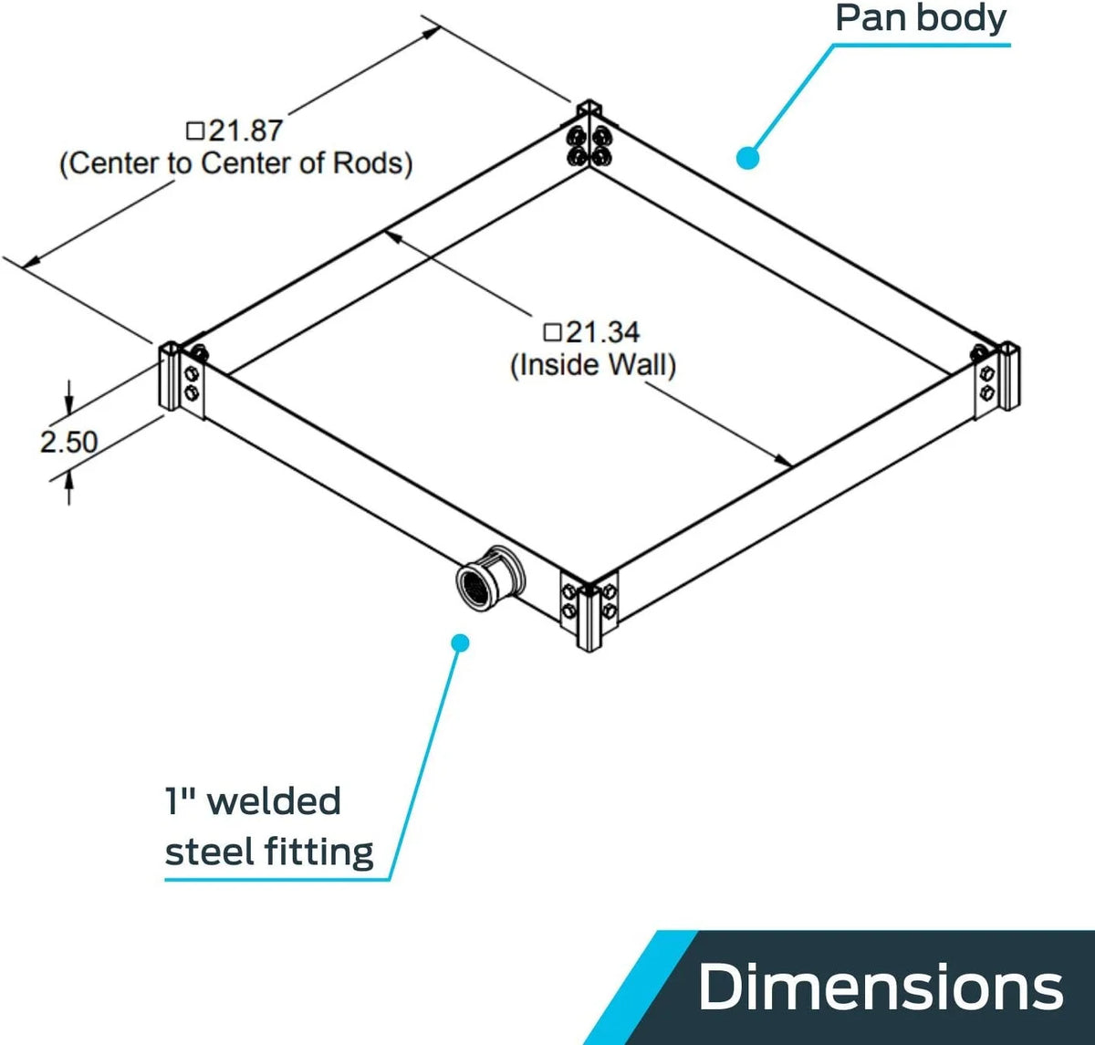 Ceiling Mounted Water Heater Platform with Steel Drain, Up To 20 Gallons M38961