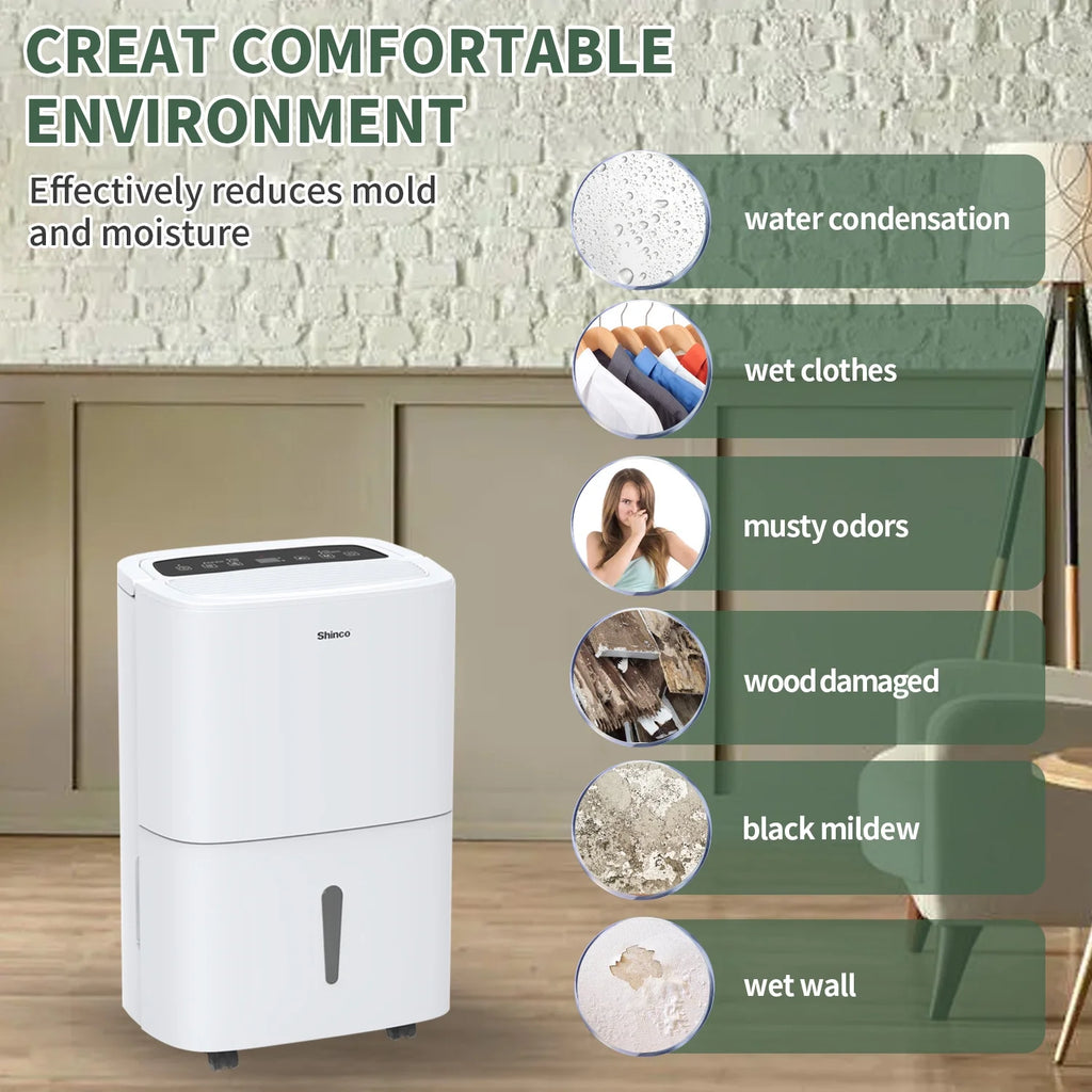 120-Pint Dehumidifier with Drain Hose W7655