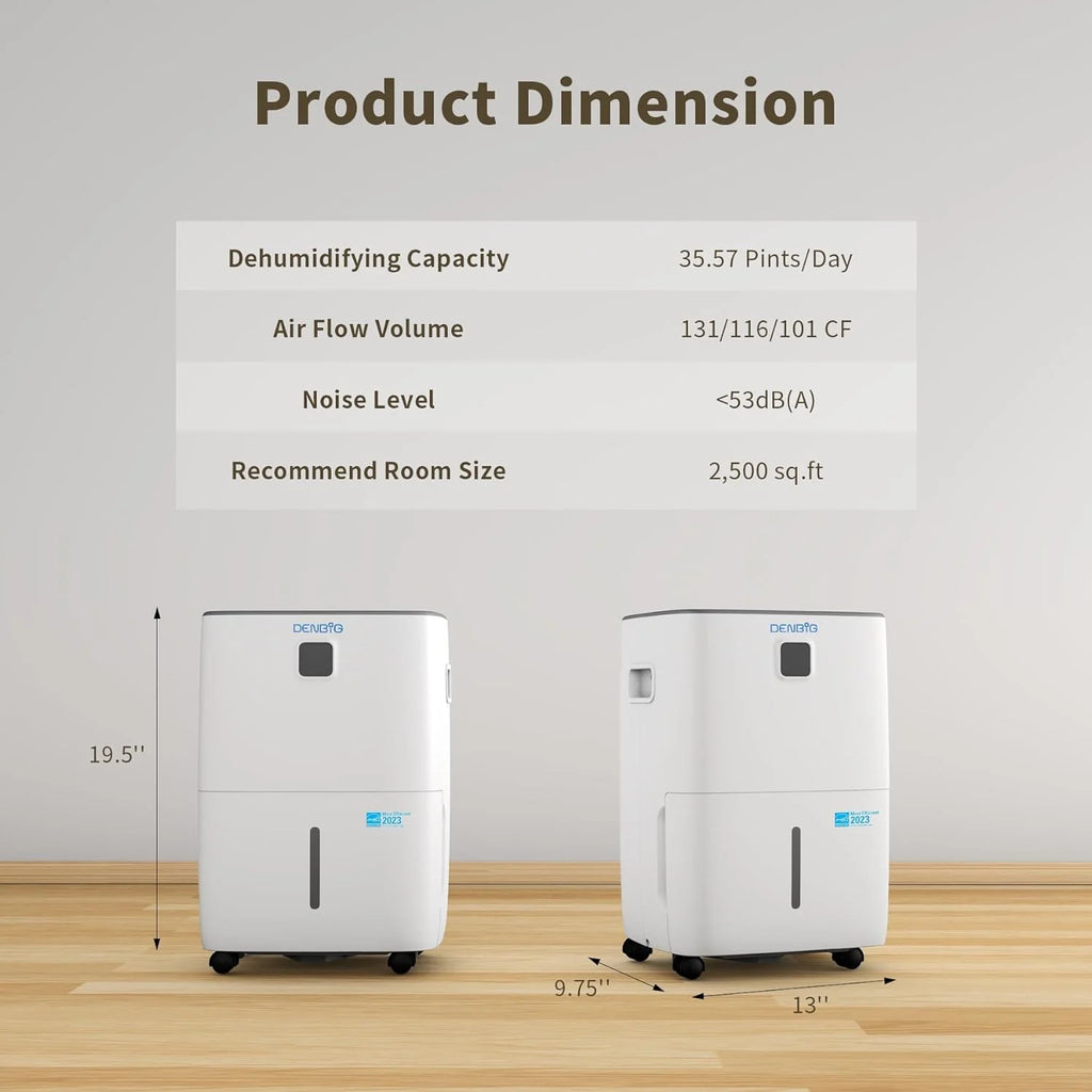 35 Pints Energy Star Certified Dehumidifier with Reusable Air Filter M232