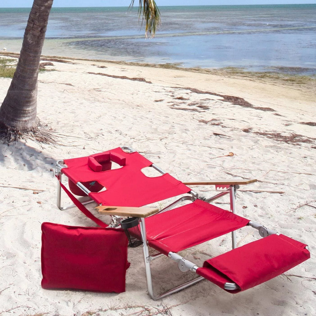 Red Padded Sports Chair with Footrest, 3 Pack H574