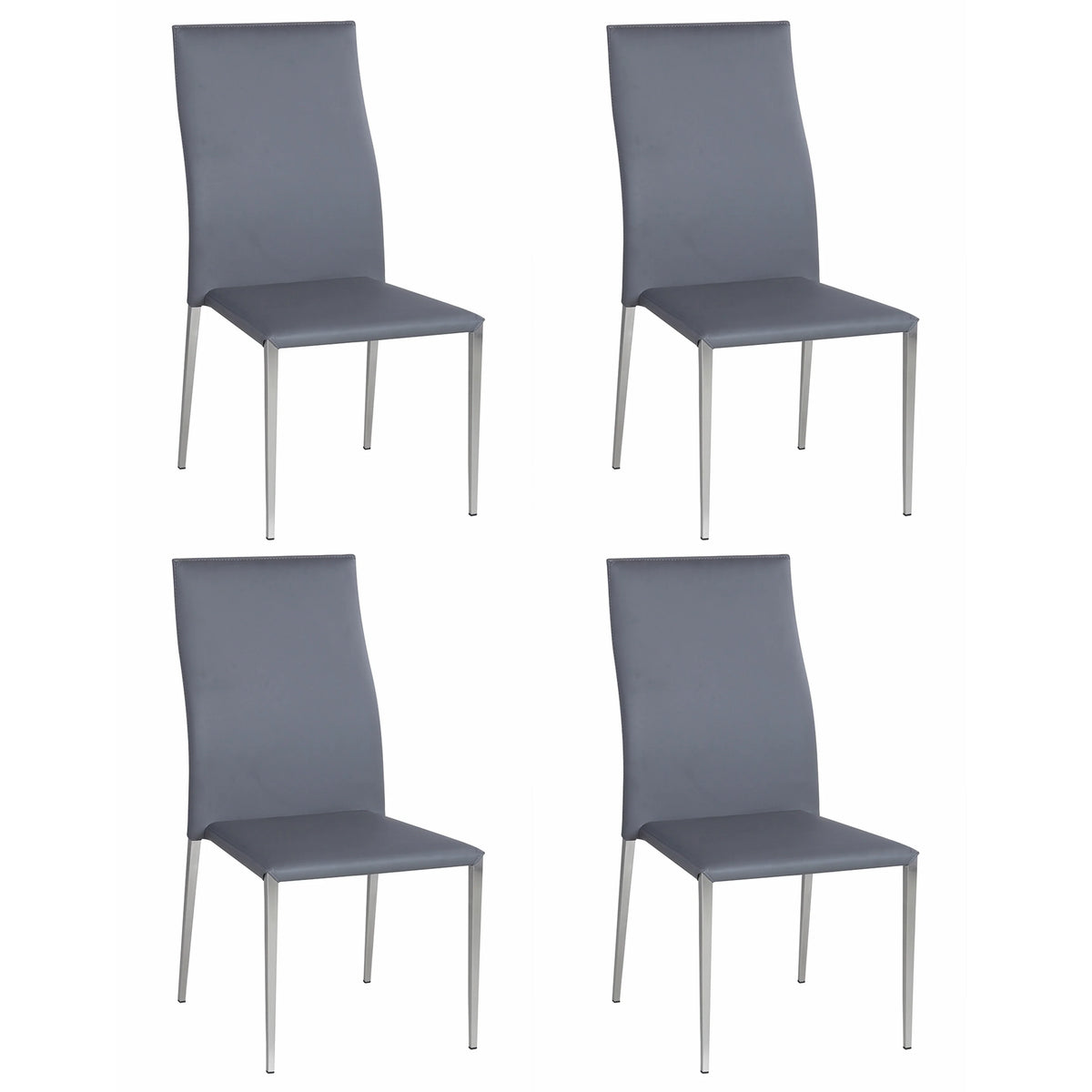 Grey Stackable Dining Chair Set of 4 C3356